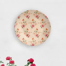 MulticolouredOrange Fling of Flowers Decorative Ceramic Wall Plate-image-72