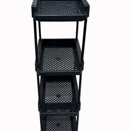 glowsilk 4-layer Jaali trolley Plastic Kitchen Trolley image 3