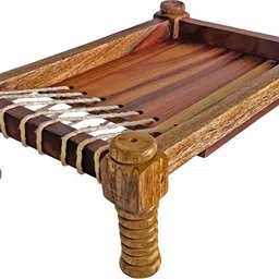 yuvika enterprises Charpai Wood Serving Tray | Sheesham Strip Tray for Kitchen Tray Serving Set-picture-19