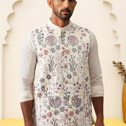 jompers Floral Print Men Waistcoat image 5