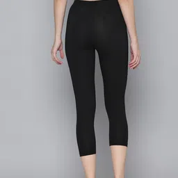 hrx by hrithik roshan Solid Women Black Tights image 5