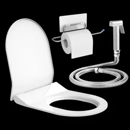 plantex Polypropylene, Brass, Stainless Steel Toilet Seat Cover-picture-16