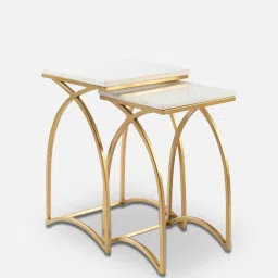 claymint Brisbane Nest Of Tables In Gold Finish image 1
