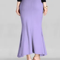 Veehaus black_lavender saree shapewear petticoat for women Lycra Blend Petticoat image 5