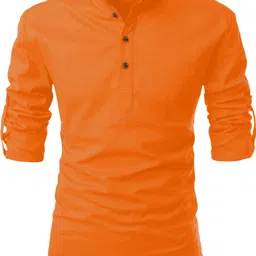 vyomcreation Men Solid Cotton Blend Straight Kurta-picture-22
