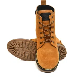 warnex Zelt High Quality Italian Suede Leather Side Zip Casual Shoes Boots For Men image 3