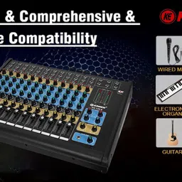 kekrown SM 120E Diamond Club Professional 12 Channel Mixing Sound Mixer Analog Mixer Digital Sound Mixer image 4