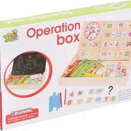 little mind 2 in 1 Multipurpose Digital Computing Wooden Learning Box with Writing Board image 5