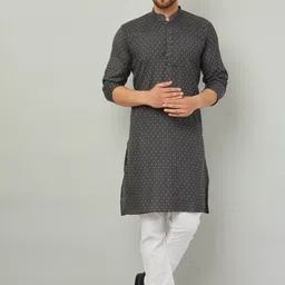armaan ethnic Men Pure Cotton Kurta Pyjama Set-picture-21