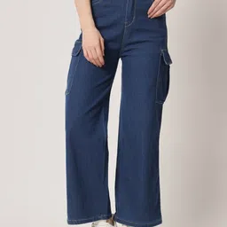 akacy Women Regular High Rise Blue Jeans-picture-11