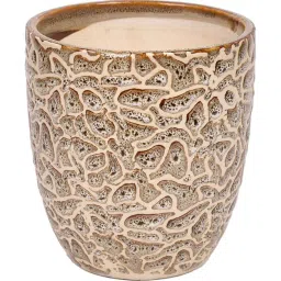 Textured Mud Brown Ceramic Desk Planter by the 7th Dekor image 2