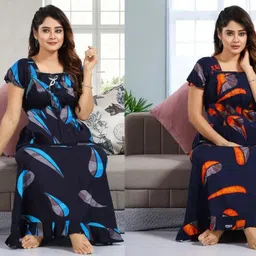 kamlaenterprise Pack of 2 Women Nighty-picture-34