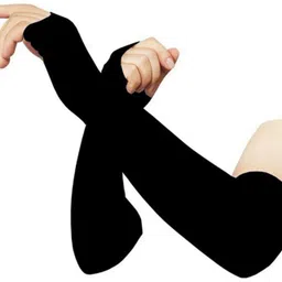 aadikart Black Arm sleeve and Black Full face cover for men and women Size : Free Combo image 4