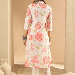 kjfab Women Printed Cotton Rayon Straight Kurta image 2