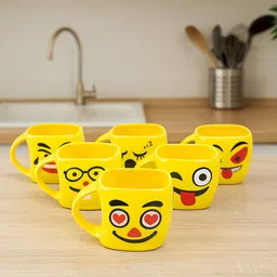 shailzz's Pack of 6 Bone China Tea Cups Set of 6 | Coffee Mugs for Home Office, perfect for gifting image 2