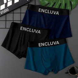 encluva Pack of 3 Solid Men Trunk-picture-10