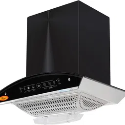 maplin Eco-Touch Filterless Auto Clean Wall Mounted Black 1050 CMH Chimney image 3