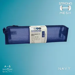 little things cute Blue Mesh Multi-Utility Pouch Mesh Pouches Art Polypropylene Pencil Box image 4