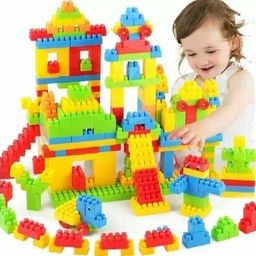 Building Blocks Educational Toy for Kids Block Construction 55+Pcs,Multicolor-image-10