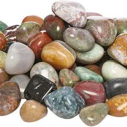 ercole Colored Stones Pebbles For Aquarium Vase Home Garden Outdoor Art n Craft ER111 Polished Round, Oval Onyx Pebbles image 2