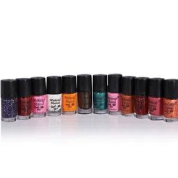 Makeup Mania Nail Poilish Set of 12 Pcs x 6ml each, Multicolor Set No. MM#111 image 2