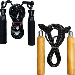 resh Black Ball Bearing + Black Wooden Freestyle Skipping Rope-picture-24
