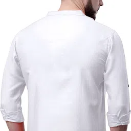 folgen Men Self Design Cotton Blend Straight Kurta image 3