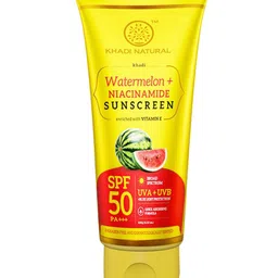 Khadi Natural Watermelon + Niacinamide Sunscreen SPF 50 PA+++  Protect  From UVA-100gm image 3