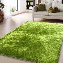 shag weaving Green Polyester Runner-picture-27