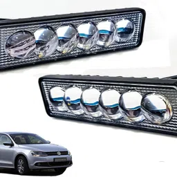 auto pearl 5.7 Inch 6Led Convex Len Light Bar White & Blinking Work Spot Light for Car A210 Back Up Lamp Car LED for Volkswagen (12 V, 30 W)-picture-30
