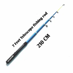 styleicone 7 ft Telescopic Fiber body fishing rod 1 210CM-N5 Blue Fishing Rod-picture-11