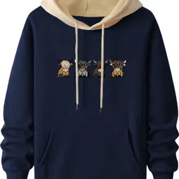 ridhudee Men Full Sleeve Graphic Print Hooded Sweatshirt image 1