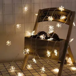 pesca 60 LEDs 12 m Yellow Steady Snow Flake Rice Lights image 5