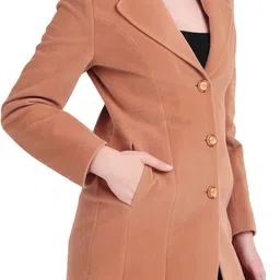 brazo Tweed Solid Coat For Women image 3