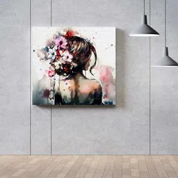 indianara Modern Canvas Art Painting for Living Room | Bedroom | Office | Hotel Canvas 16 inch x 16 inch Painting-picture-23