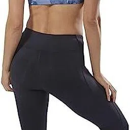 reebok Solid Women Black Tights image 3