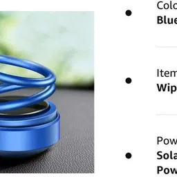 motopex Solar Perfume Double Ring Rotating Fragrance-12 Auto Pearl-Air Freshener Oil for Car Air Purifier image 5