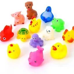 khatushyam Baby bath chu chu toys 12 piss set multicolour cractor chu chu toys Rattle image 2