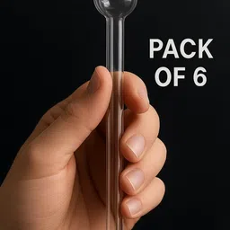 wishingbell natural Glass Oil Burner Pipe 6 inch Transparent Borosilicate Glass Inside Fitting Hookah Mouth Tip image 5