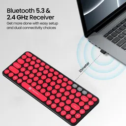 Portronics POR 347 Bluetooth, Wireless Handheld Multi-device Keyboard Compatible with Desktop, Laptop, Mac Bubble 2.0 image 2