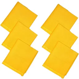 Okara 6PCS Handkerchiefs for men 100% Soft Cotton Yellow Hankie handkerchief ["Yellow"] Handkerchief-picture-32