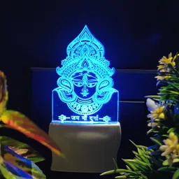 talgo DURGA MAA Acrylic 3D Illusion RGB 7 Colour Changing LED Plug n Play Night Lamp image 3