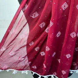 nayerang Chiffon Printed Maroon Women Dupatta image 3