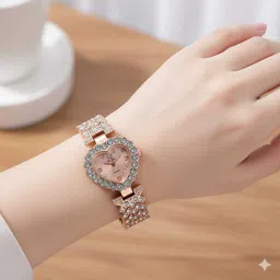 uvaisr Analog Watch - For Girls DS Rose Gold-001 image 2