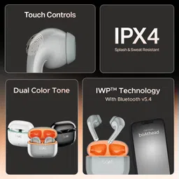 boat Airdopes 101v2, Flex Fit Eartips, 13mm Drivers, ENx, Fast Charge, 35Hrs Battery Bluetooth Headset image 3