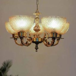 Fauci Gold Metal Shaded Chandelier by Fos Lighting-picture-17