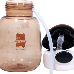 the little bunny hop in style Kids 450ml Bear Sipper Bottle with Strap | Leak-Proof, BPA-Free Water Bottle image 4