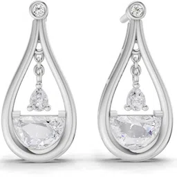 Sparkles Certified Lab Grown Diamond White Gold 14kt Stud Earring-picture-13