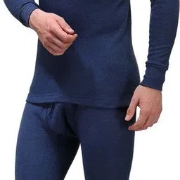 ALFA High Neck Winter Wear Solid Men Top - Pyjama Set Thermal image 3
