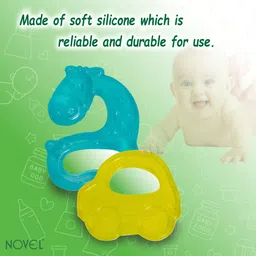 babio Water Teether Water Filled Teether (Yellow,Blue) Teether image 3